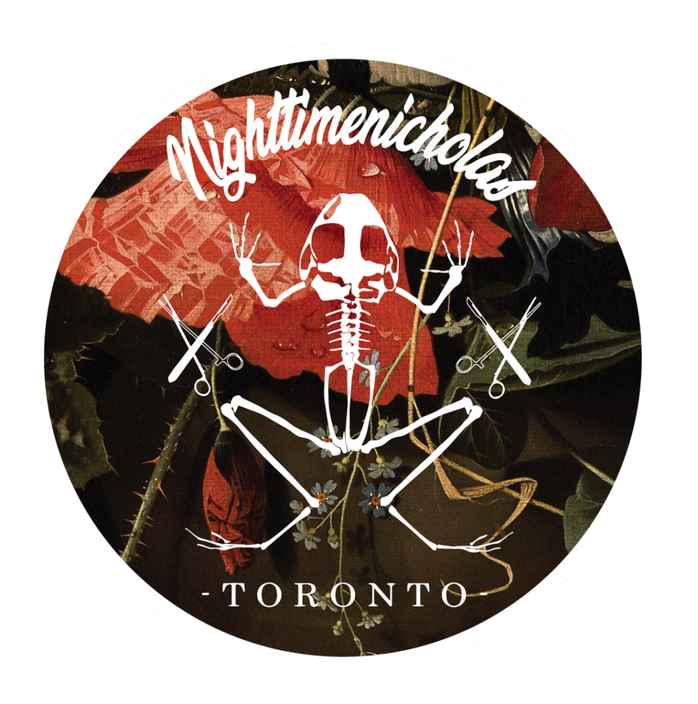 Nighttime Nicholas uses a 120 year old process to highlight the beauty of the natural world. The process of diaphonization stains the skeleton while making the muscles transparent. Imagine a gummy bear with a skeleton - that's diaphonization! or
Nighttime Nicholas makes the dopest sh!t. Have you ever seen diaphonization in person? This process makes muscles transparent and stains the skeleton - imagine a sexy x-ray where your bones are coloured. You gotta see it for yourself!